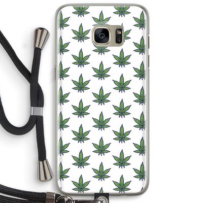 Weed: Samsung Galaxy S7 Edge Transparant Hoesje met koord