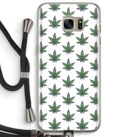 Weed: Samsung Galaxy S7 Edge Transparant Hoesje met koord