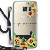 Zonnebloemen: Samsung Galaxy S7 Transparant Hoesje met koord