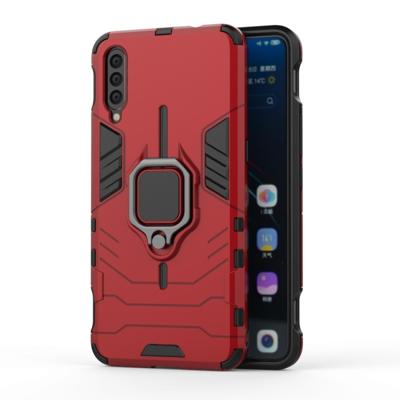 PC + TPU schokbestendige beschermhoes met magnetische ring houder voor VIVO IQOO (rood)