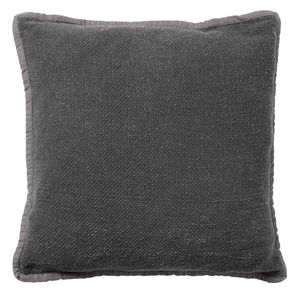 Dutch Decor - BOWIE - Kussenhoes 45x45 cm - van gewassen katoen - Charcoal Gray - antraciet