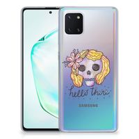 Silicone Back Case Samsung Galaxy Note 10 Lite Boho Skull - thumbnail