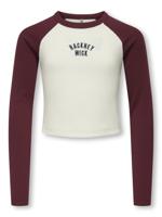 Kids ONLY winter top meisjes - rood - KogBina - slim fit, longsleeve