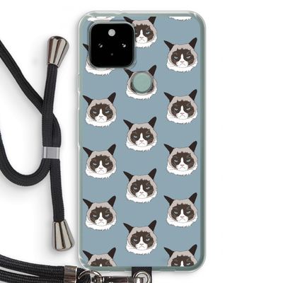 It's a Purrr Case: Pixel 5 Transparant Hoesje met koord