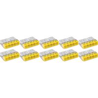 WAGO - Lasklem - 5 Polig - 0.5-2.5mm2 - Geel - 10 Stuks