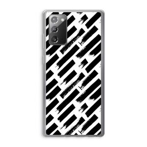 Zwarte vegen: Samsung Galaxy Note 20 / Note 20 5G Transparant Hoesje