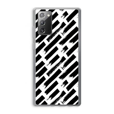 Zwarte vegen: Samsung Galaxy Note 20 / Note 20 5G Transparant Hoesje