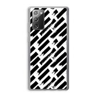 Zwarte vegen: Samsung Galaxy Note 20 / Note 20 5G Transparant Hoesje