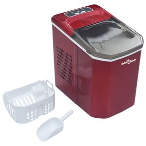 VidaXL 51099 ijsblokjes maker Draagbare ijsblokjesmachine 15 kg/24u 112 W Rood