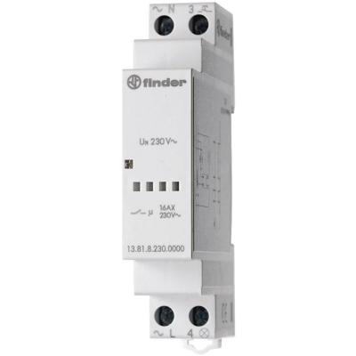 Finder 13.81.8.230.0000 Stroomstootschakelaar DIN-rail 1x NO 230 V/AC 3700 VA 1 stuk(s)