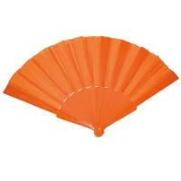 Handwaaier/spaanse waaier - oranje - polyester - Verkoeling in de zomer - 41 x 22 cm
