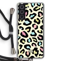 Leopard pattern: Samsung Galaxy S21 FE Transparant Hoesje met koord