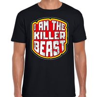 Halloween killer beast verkleed t-shirt zwart voor heren