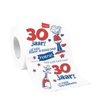 Toiletpapier/wc-papier 30 jaar vrouw verjaardagsversiering   -