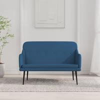 Bankje 110x76x80 cm stof blauw
