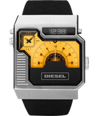 Horlogeband Diesel DZ7223 Leder/Kunststof Zwart 34mm
