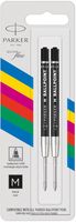Parker Eco vulling voor balpen, medium, zwart, blister van 2 stuks