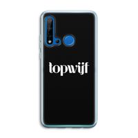 Topwijf Zwart: Huawei P20 Lite (2019) Transparant Hoesje