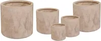Mega Collections Clayfibre Bloempot Texas Cylinder Ø25x25 cm - Sand Wash Bruin