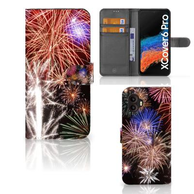 Samsung Galaxy Xcover 6 Pro | Wallet Case | met Pasjes | Vuurwerk