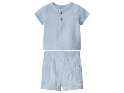 lupilu Mousseline babyset (Blauw, 74/80)