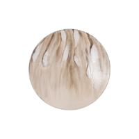Maran Beige glanzende ijzeren wandpaneel rond S