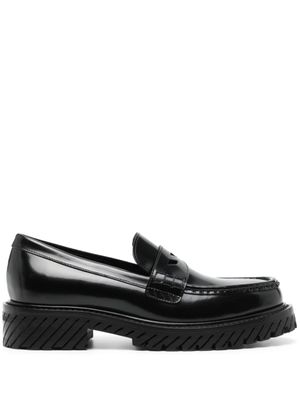 Off-White mocassins en cuir à rayures Diag - Noir