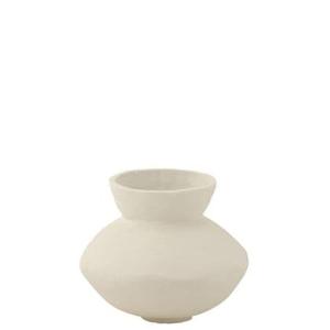 J-line - Pot Collar Papier Mache Wit - 45x45x35cm