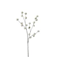 Kunsttak pompom wit 100cm