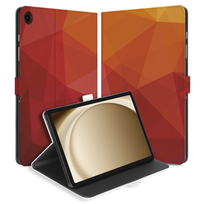 Samsung Galaxy Tab A9 Plus Tablethoesje Polygon Red