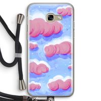 Roze wolken met vogels: Samsung Galaxy A5 (2017) Transparant Hoesje met koord