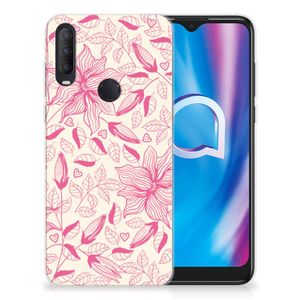 Alcatel 1S (2020) TPU Case Pink Flowers