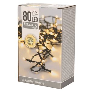 80 kerst led-lampjes extra warm wit voor buiten - Kerstverlichting kerstboom