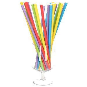 100x Duurzame papieren drinkrietjes gekleurd 25 cm