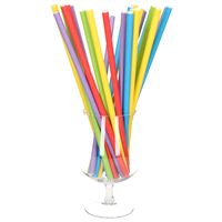 100x Duurzame papieren drinkrietjes gekleurd 25 cm