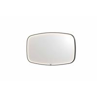 Spiegel INK SP31 140x4x80 cm incl. LED-verlichting en Spiegelverwarming Geborsteld Metal Black