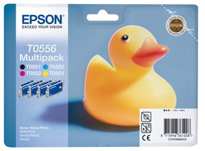 Huismerk Epson T0556 Inktcartridges Multipack (zwart + 3 kleuren)