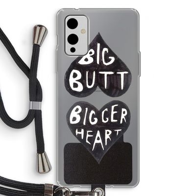 Big butt bigger heart: OnePlus 9 Transparant Hoesje met koord