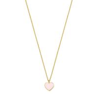 14k Geelgouden Collier met Roze Emaille Hartje - 36-40 cm 14k Geelgouden Collier met Roze Emaille Hartje - 36-40 cm