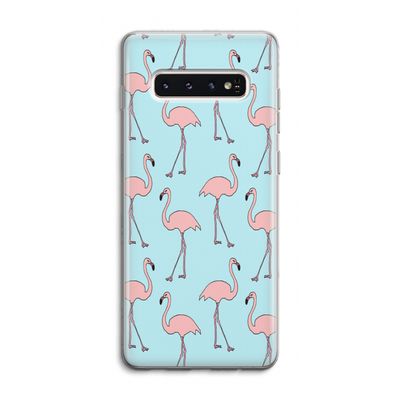 Anything Flamingoes: Samsung Galaxy S10 4G Transparant Hoesje