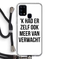 Meer verwacht: Samsung Galaxy M31 Transparant Hoesje met koord Meer verwacht: Samsung Galaxy M31 Transparant Hoesje met koord