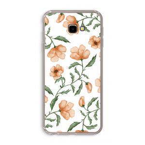 Peachy flowers: Samsung Galaxy J4 Plus Transparant Hoesje