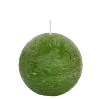 Rustic sphere candle 80 olive green - Spaas