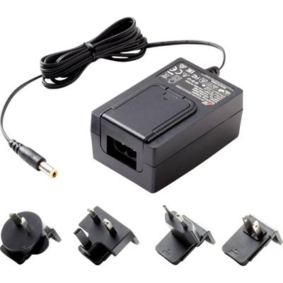 Dehner Elektronik SYS 1888-1824 inkl. Plug-Set EU/US/UK/AU + Anschlusskabel IEC 60320 C7 AC/DC desktop- en stekkernetvoeding 24 V/DC 18 W Met adapter voor