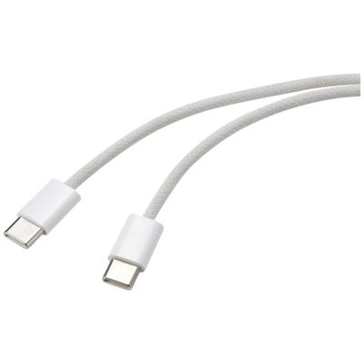 Renkforce RF-6056880 USB-kabel USB-C stekker, USB-C stekker 3.00 m Wit Verdraaide paren