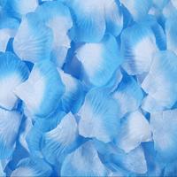 1000 PCS kunstmatige bruiloft steeg bloemblaadjes bloemen bruiloft decoraties (licht blauw + wit)