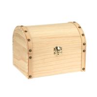Glorex hobby houten schatkistje met sluiting en deksel - 20 x 15 x 15 cm