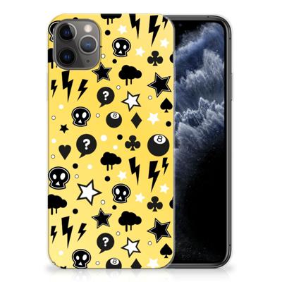 Silicone Back Case Apple iPhone 11 Pro Max Punk Geel Silicone Back Case Apple iPhone 11 Pro Max Punk Geel
