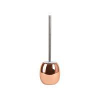 MSV Toilet/WC-borstel houder Kymi - keramiek - rose goud - 39 cm - Toiletborstels