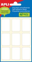 Apli witte etiketten ft 22 x 32 mm (b x h), 54 stuks, 9 per blad (2679) - thumbnail